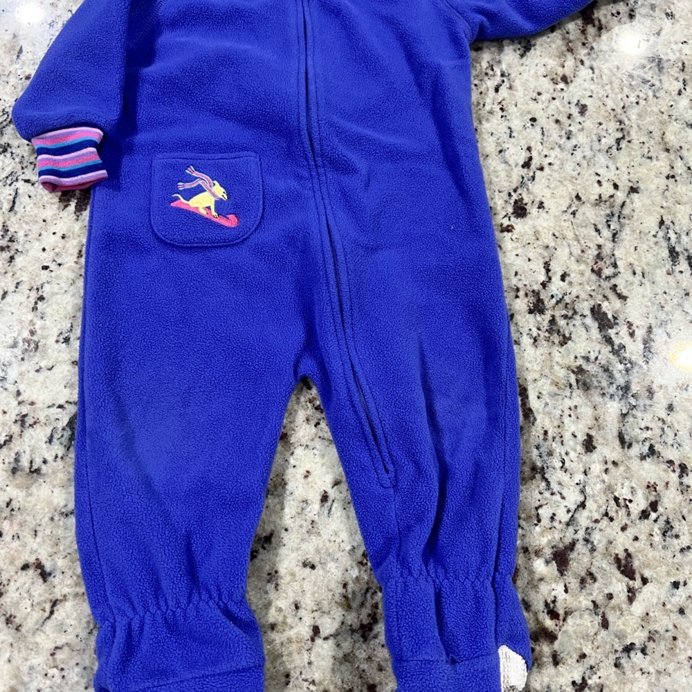 L.L. Bean Fleece Infants onesie - Picture 3 of 6
